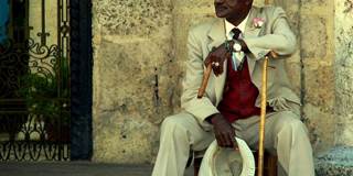Cuban man sitting