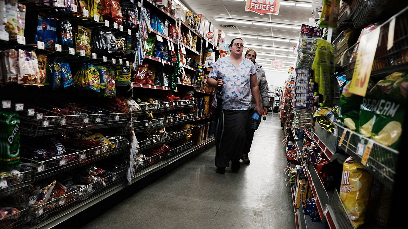 Women shop in the town of Waynesburg