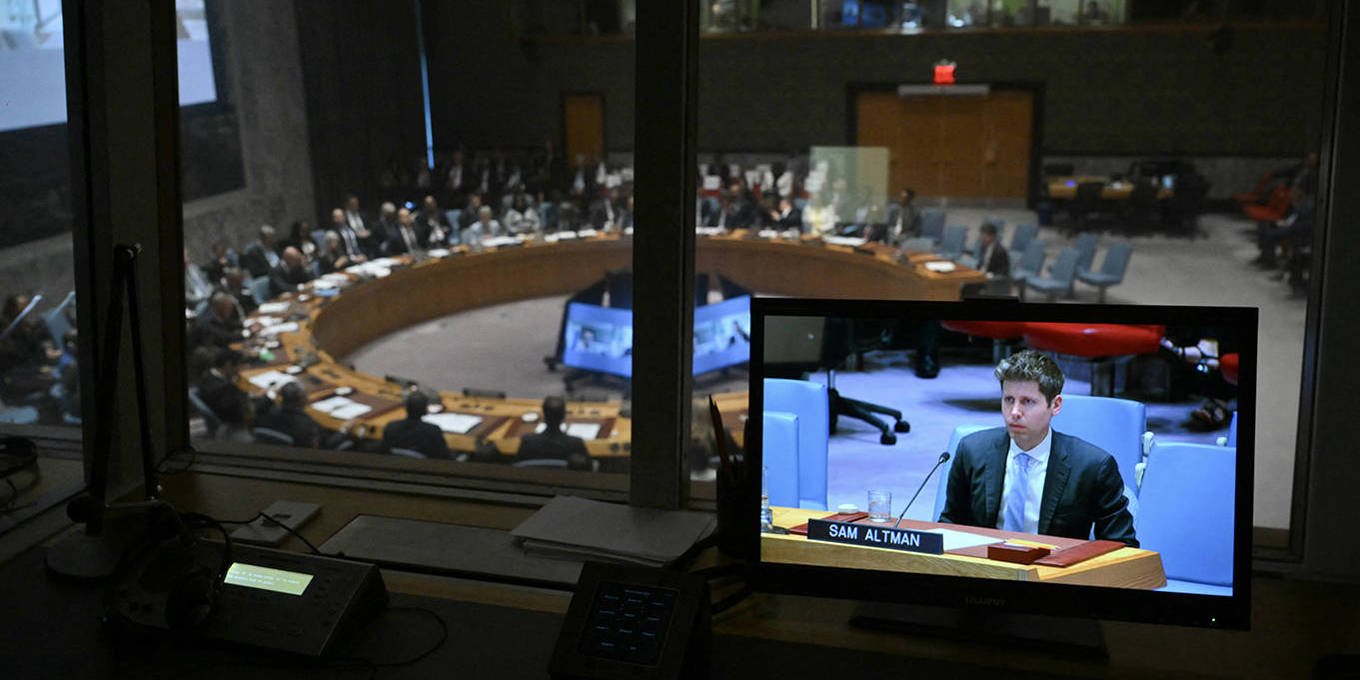 Sam Altman speaks at UN Security Council meeting on AI