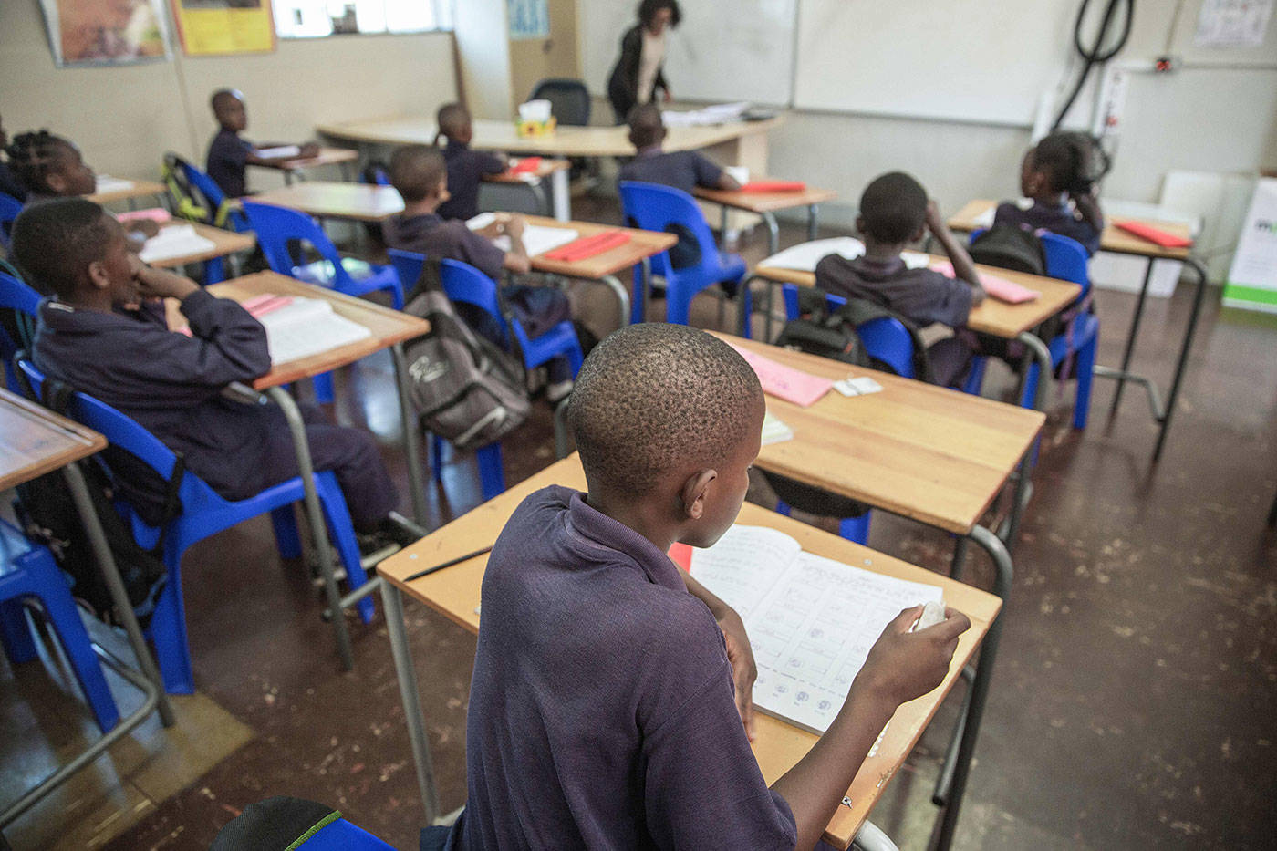 children in classroom