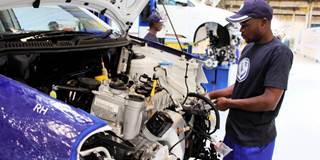 Auto assembly line at the industrial town Thika of Nairobi