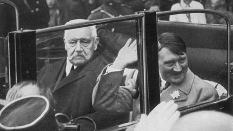 Reich President Paul von Hindenburg and Nazi leader Adolf Hitler (1933)