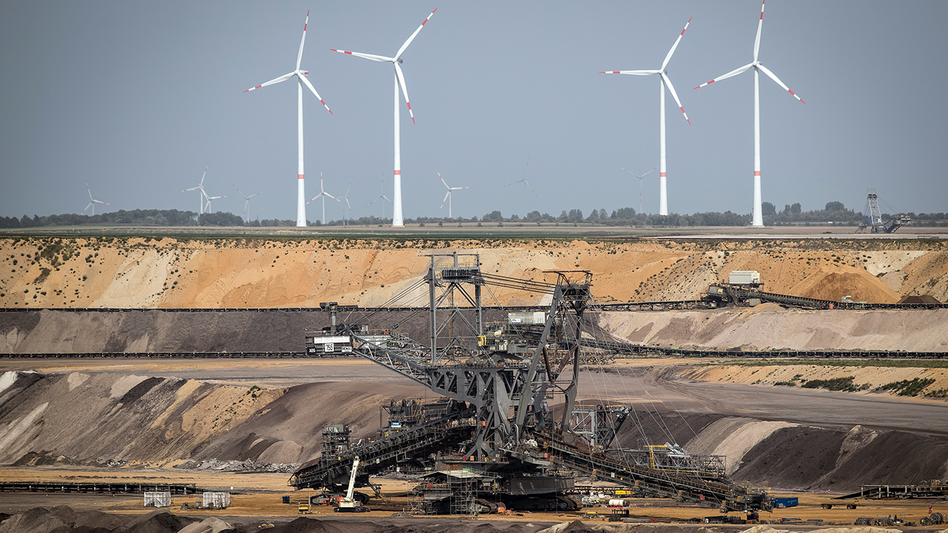 Mining machines operate in Germany