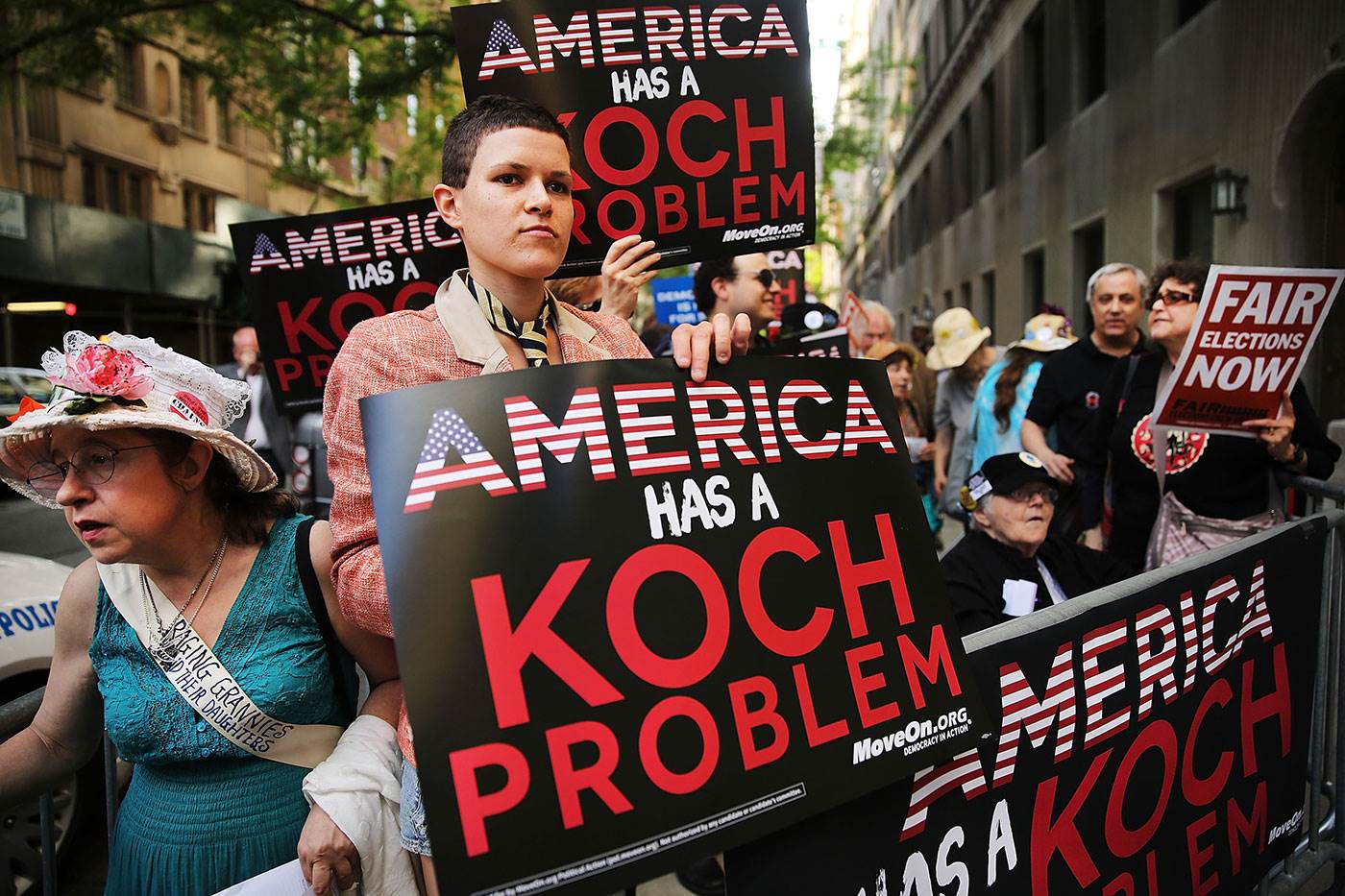 Koch protest