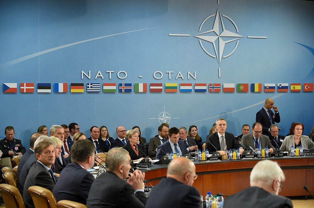 NATO secretary general Stoltenberg at NATO Foreign Affairs meeting