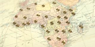 africa dollar signs map
