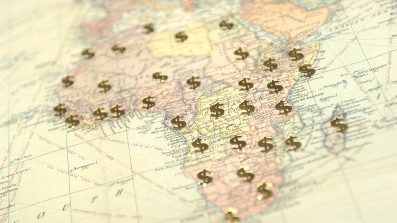africa dollar signs map