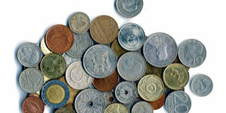Coins of various currency.