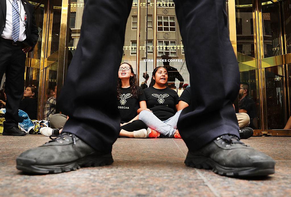 Immigrant protest at trump tower
