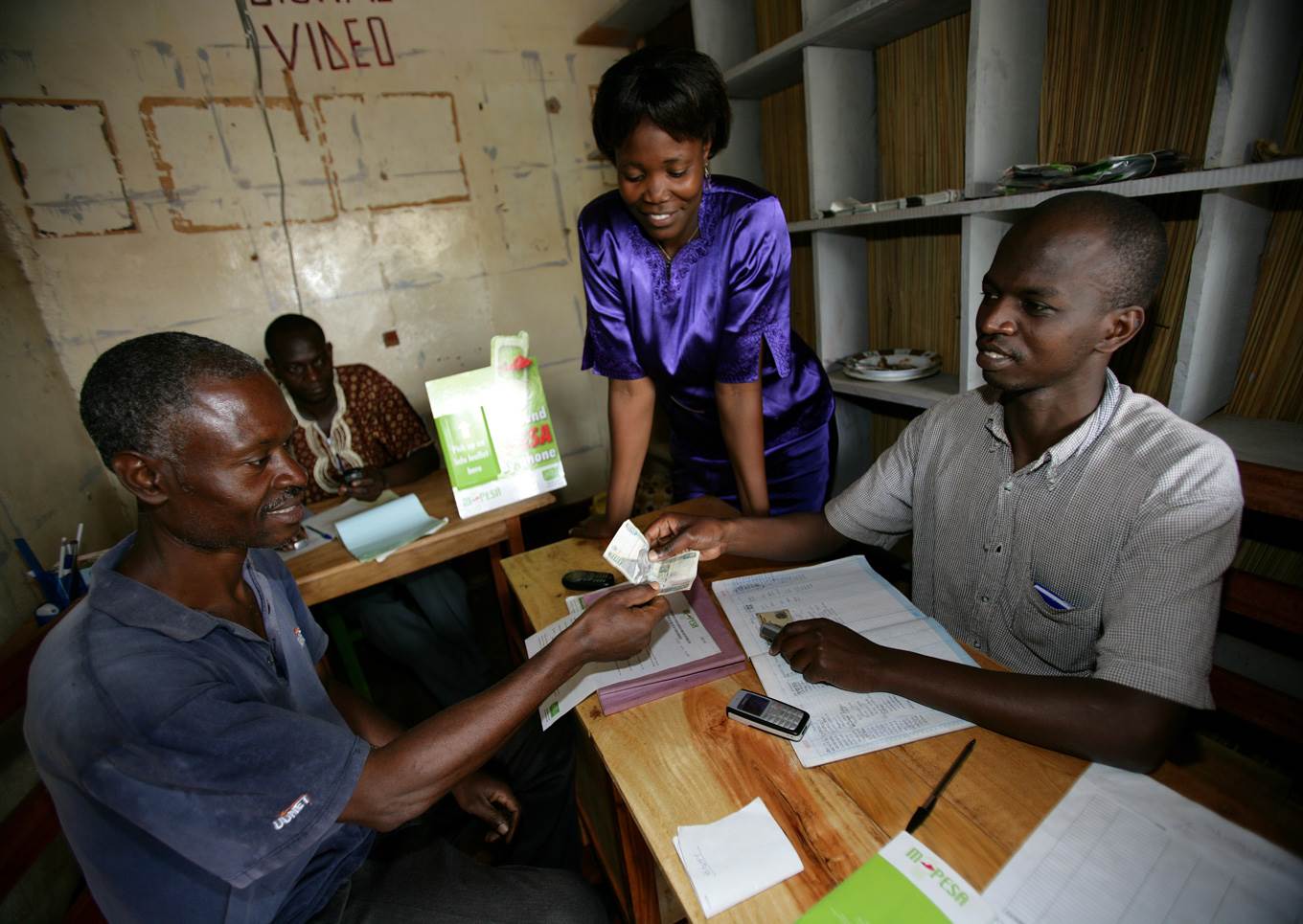 M-PESA cell phone finance company office
