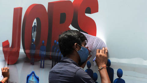 mody28_ NOAH SEELAMAFP via Getty Images_india unemployment