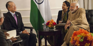 World Bank president with Narendra Modi, president of India