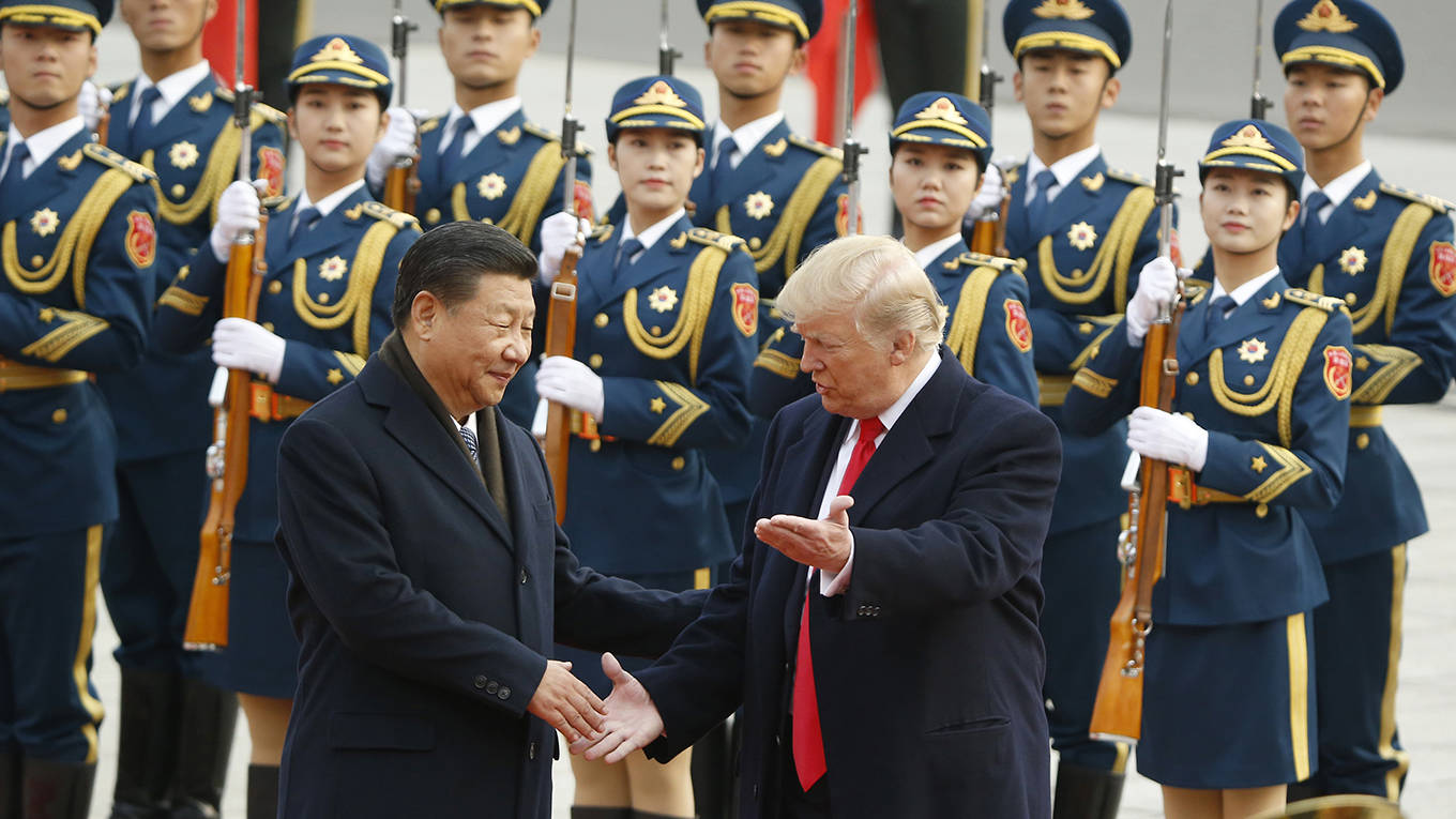 pei58_Thomas Peter-PoolGetty Images_xijinpingtrumpchinaguards