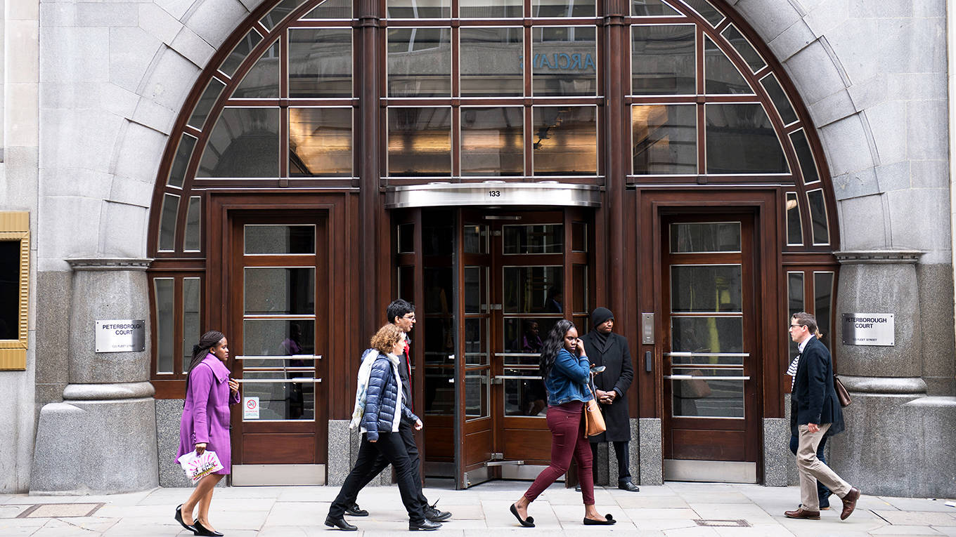 A view of the Goldman Sachs headquarters in London