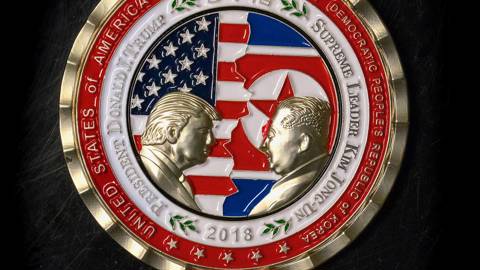 Coin commemorating US-North Korea summit 