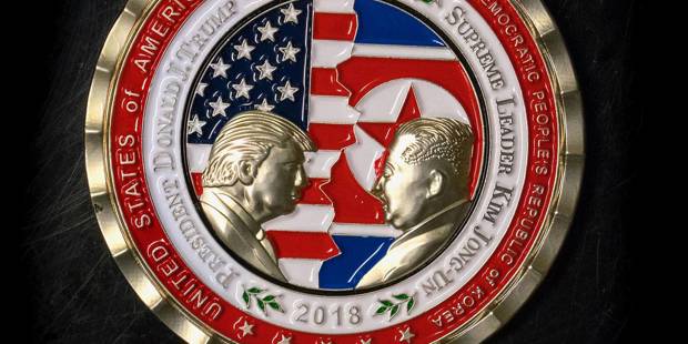 Coin commemorating US-North Korea summit 