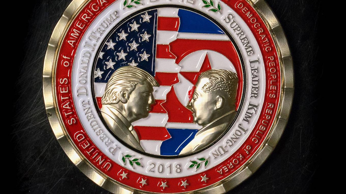 Coin commemorating US-North Korea summit