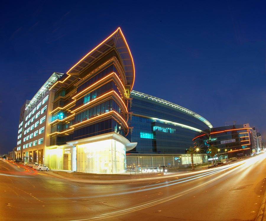 Modern corporate building in Saudi Arabia
