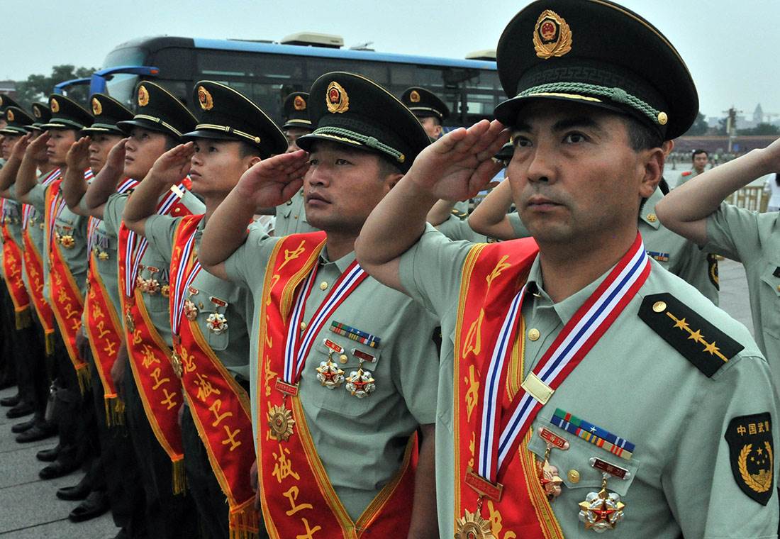 China military army salute