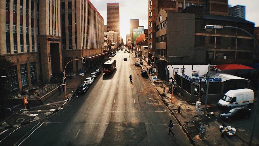 Empty urban area