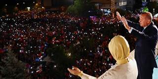  President of Turkey Recep Tayyip Erdogan and his wife Emine Erdogan