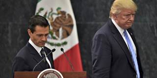 US presidential candidate Donald Trump and Mexican President Enrique Pena Nieto