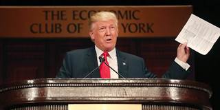 Trump speaking at economic club