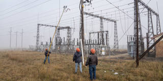 Workers at a power station in South Africa.