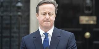 Prime Minister David Cameron tight lip
