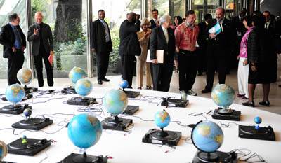 WTO public forum globes