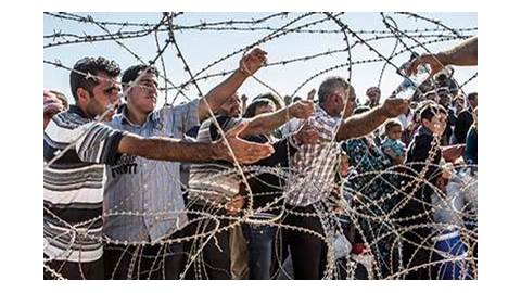 Syrian refugees arrive Turkey