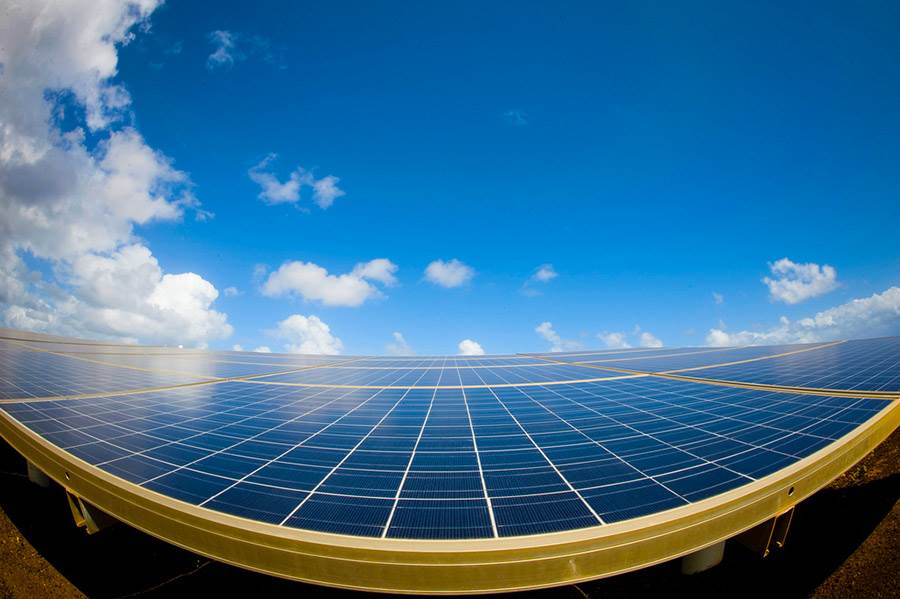Solar panels desert