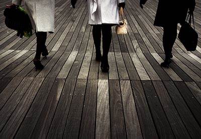 Business women walking