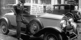 old car stock market crash