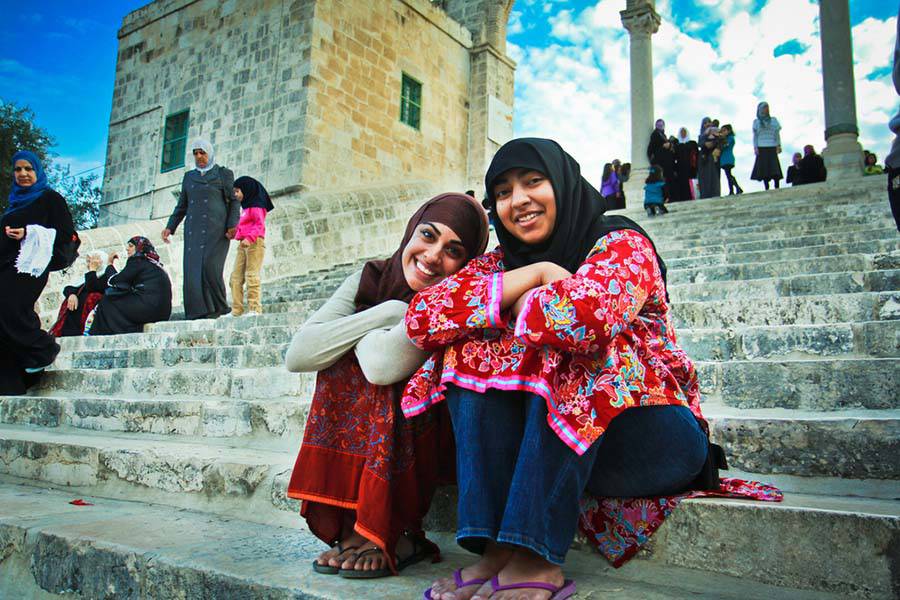 Muslim women in hijab
