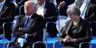  US President Donald Trump and British Prime Minister Theresa May 