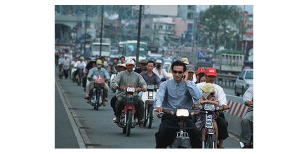 Motorcycle transportation Vietnam environment