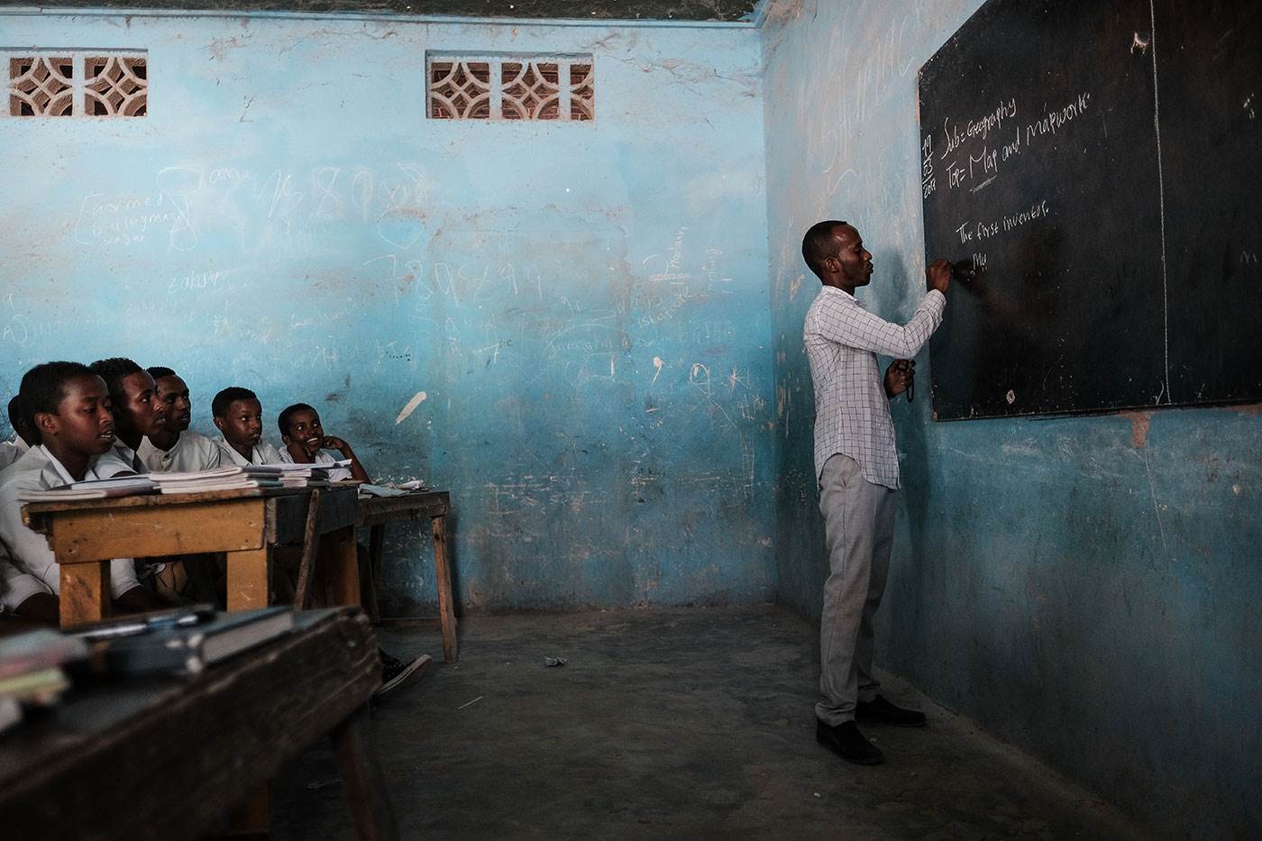 children in class somalia