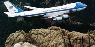 Air Force One over Mt. Rushmore