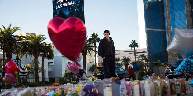 Memorial for the victims of Las Vegas mass shooting