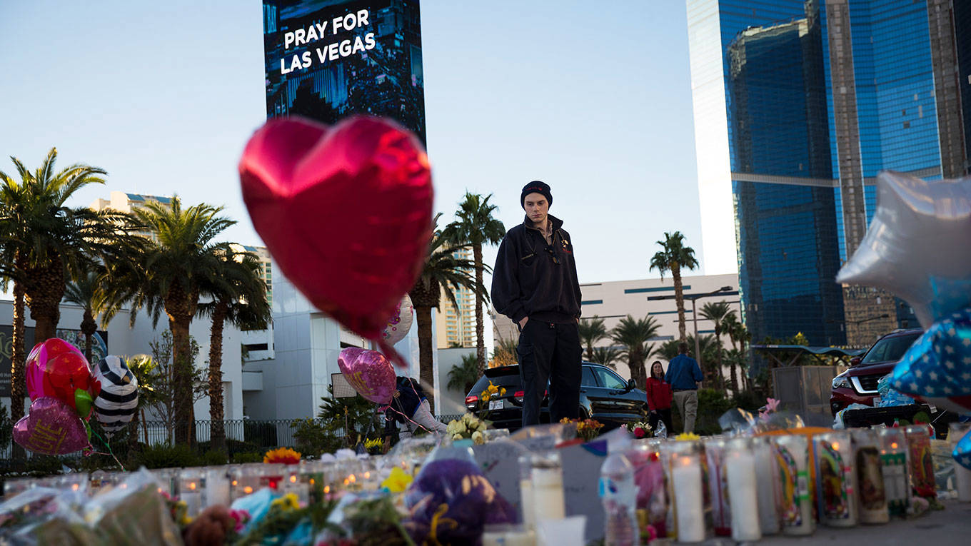 Memorial for the victims of Las Vegas mass shooting