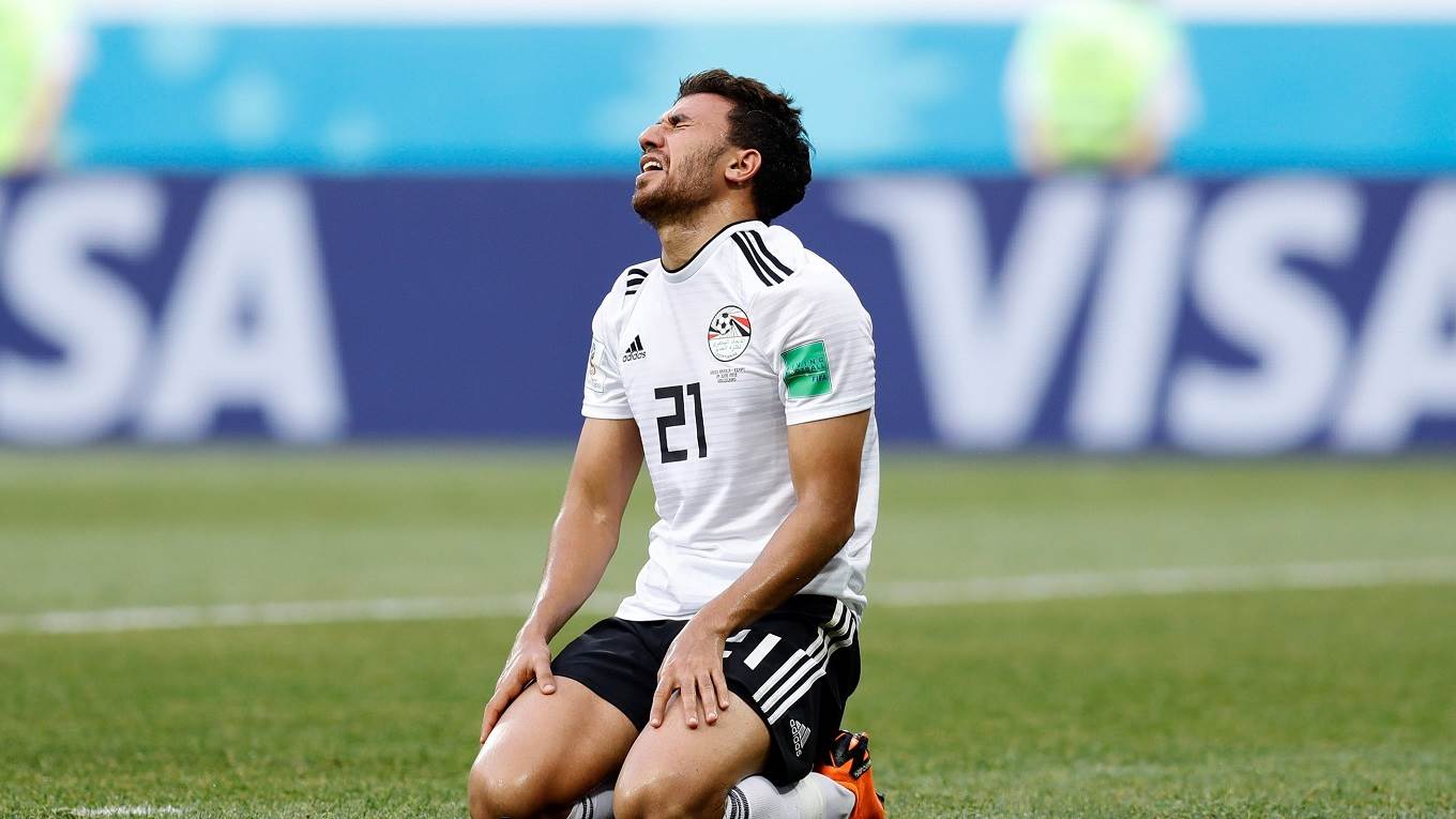 Trezeguet of Egypt is seen during the 2018 FIFA World Cup Russia
