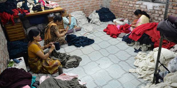  Indian women work at a garment factory in Ludhiana