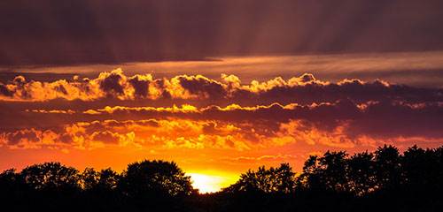 sunset storm
