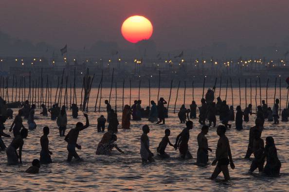 People swimming in Ganges