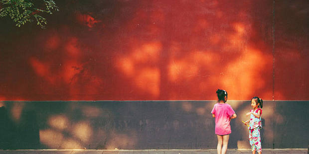 Two children in China