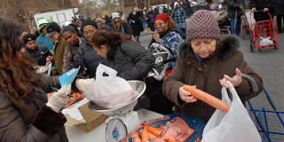 Harvest market for poor people in NYC