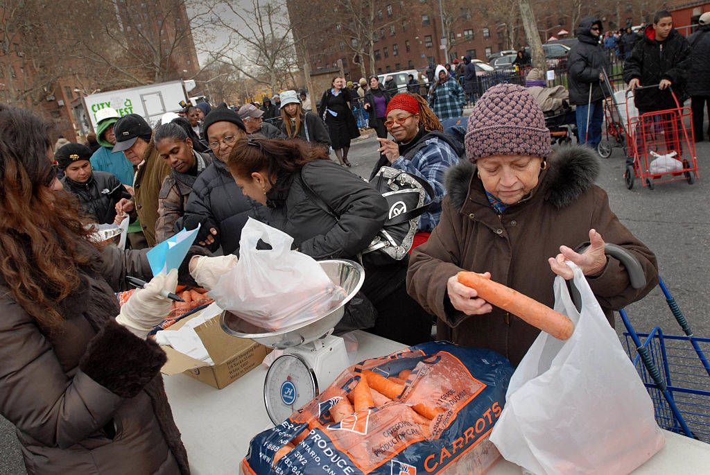 Harvest market for poor people in NYC