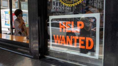 strain4_Spencer PlattGetty Images_now hiring sign