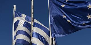 Greece and EU flags